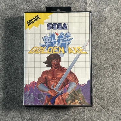 Vintage SEGA Golden Axe Video Game 1989 Complete Case Manual Master System Japan - Image 1 of 4