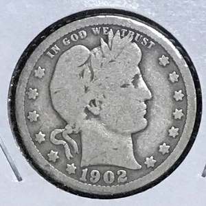U.S. Barber Quarter Good 1902 - Bild 1 von 2