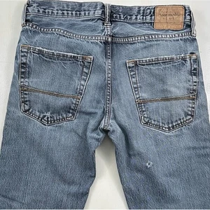 VTG Y2K Abercrombie & Fitch REMSEN Jeans men 31x30 Low Rise Slim Distressed - Picture 1 of 15