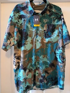 Camisa Under Armour Drift Tide Dockside UPF 30 estampado total 2XL 1376577-449-NUEVA - Imagen 1 de 7