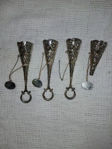3.5 Silver Plated Tussies For Bouquets - Picture 1 of 4