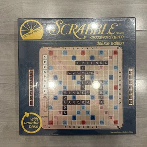 Vintage 1977 1982 Scrabble Deluxe Turntable Edition Crossword Game New Sealed - Picture 1 of 13