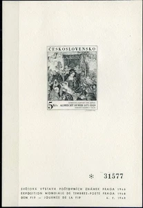 867257) Tschechoslowakei Schwarzdruck Nr. 1805, Praga 1968, Rosenkranzfest - Bild 1 von 1