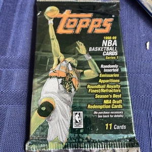 1998-99 Topps Series 1 NBA Basketball Hobby Pack (11 Cards) Factory Sealed - Picture 1 of 2