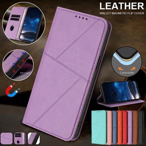 Magnetic Leather Wallet Phone Case For iPhone 17 16 14 13 15 12 11 Pro Max 16E - Picture 1 of 95