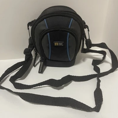 Case Logic Camera Case Padded Black And Blue W/ Belt Loop & Strap 3 Zip Pouch - Image 1 of 4
