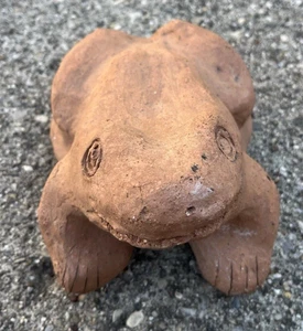 Antike Kanalfliese Frosch Volkskunst Keramik Ohio 60er-70er Jahre Keramik signiert - Bild 1 von 23