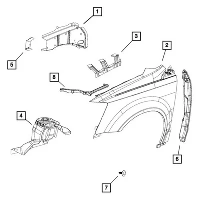 For Ram C/V 2012-2015 Ram 68029129AC Front Left Fender Foto 1 de 2