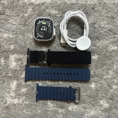 Apple Watch Ultra 2 49mm Titanium Case with Ocean Band 100% 🔋  - Image 1 of 2