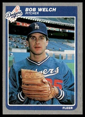 1985 Fleer Bob Welch Los Angeles Dodgers #388 - Image 1 of 2