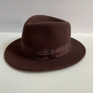 PENDLETON Fedora Hut Herren Gr. M 100% Reine Schurwolle Schokobraun Western - Bild 1 von 10