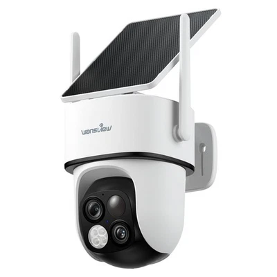Solar Camera Outdoor Wireless-2K 360°PTZ Cameras for Home Security with Dual Len - Image 1 of 4