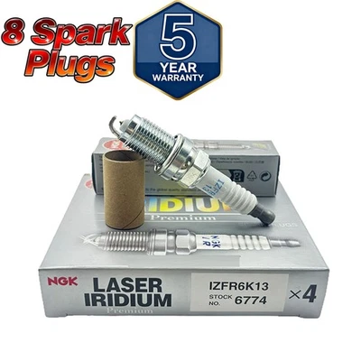 8Pcs NGK IZFR6K13 Laser Iridium Spark Plug Pre-Gapped For Honda Accord 1.5L 2.4L - Image 1 of 4