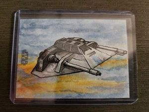 Scheda schizzo Star Wars Topps Obi-Wan Kenobi Ian McKesson Snowspeeder Sandspeeder - Foto 1 di 2