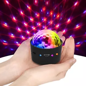 Mini Discokugel Disco Lichter LED Party Lights Musikgesteuert Nachtlicht F180 - Bild 1 von 8