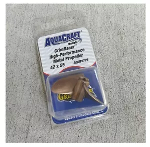 RC Boat AquaCraft GrimRacer 42x55 Titanium Metal Prop Propeller AQUB9725 NIB - Picture 1 of 1