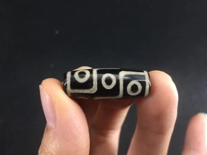 Magic Tibetan old Agate * 9 eyed* dZi Bead Pendant c6 - Picture 1 of 7