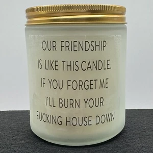 Our Friendship Is Like This Candle-Soy Wax Candle Lavender Scent NIB - Picture 1 of 7
