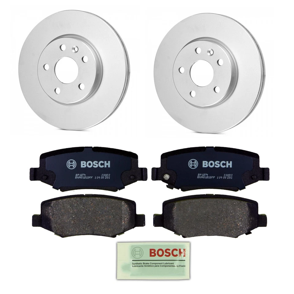 Bosch 2 Rear Solid 316mm & Semi-Met Disc Brake Pads Kit For Jeep Wrangler JK - Image 1 of 1