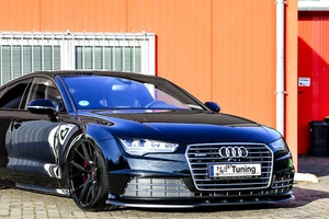 Frontspoiler Cuplippe Splitter aus ABS passend für Audi A7 C7 4G Facelift - Bild 1 von 5