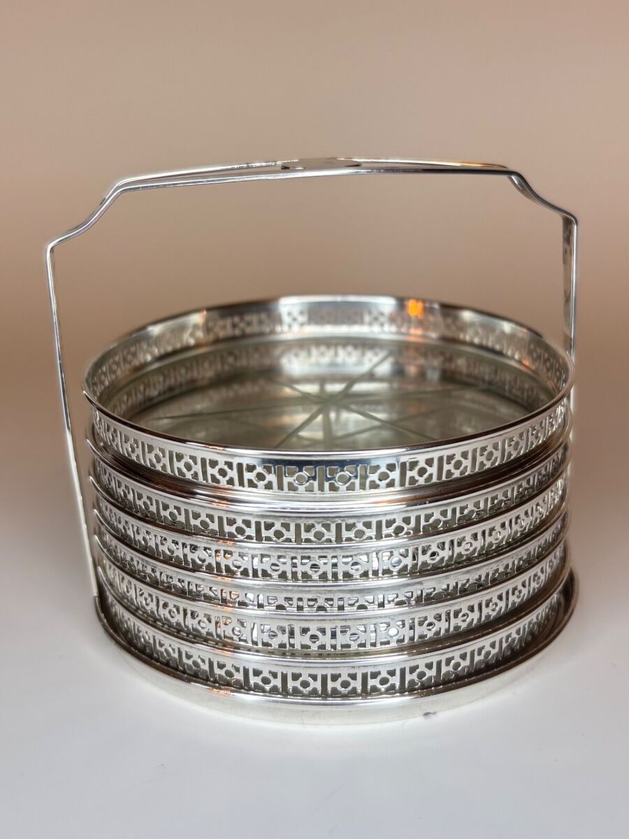 Webster Antique US Sterling Silver Dishes & Coasters for Webster Antique US Sterling Silver Dishes & Coasters for