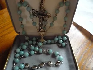 Child's custom ROSARY w/ personal name beads: "Sarah" First Communion sterling - Picture 1 of 7