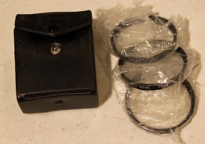 Camera lens magnifier close up set +1 +2 +4,  55mm thread, Rokunar, vintage - Image 1 of 2