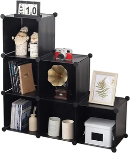 Cube Storage Organizer 6-Cube Closet Storage Shelves with Wooden Mallet,Close... - Picture 1 of 12