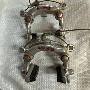Vintage Road Bike Weinmann 610 750 Center Pull Brake Caliper Set Long Red Label - Picture 1 of 2