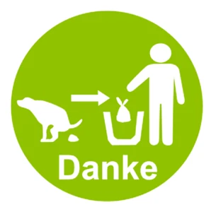 Hunde Kot Aufkleber Hier darf ich kacken Hundesackerl Aufkleber Geschäft (275/1) - Picture 1 of 2