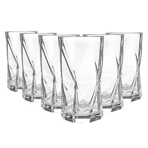 Bormioli Rocco 12x Cassiopea Highball Glasses Sci Fi Water Tumblers 480ml Clear - Picture 1 of 7