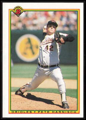 1990 Bowman #247 Pete Harnisch Baltimore Orioles Baseball Card - Image 1 of 2