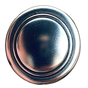 Silver-tone matte cabinet knob drawer pull (lot of 7) - Picture 1 of 4