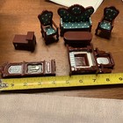 Mini Dollhouse Redwood ,7 Piece Miniature Furniture Living Room Set