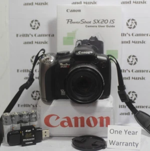 1yrWarranty Canon PowerShot SX20 IS 12.1MP 20x Zoom Digital Camera + EVERYTHING! - Picture 1 of 23