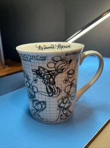 Disney MINNIE MOUSE Jerry Leigh Cuaderno de bocetos Café Cerámica Taza Taza - Imagen 1 de 4