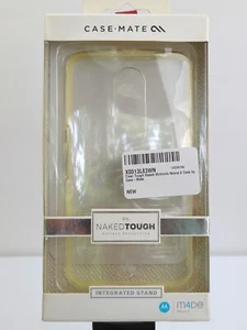 CASE-MATE Naked Tough Case For MOTOROLA NEXUS 6 Clear w/ Stand In Retail Box NEW - Picture 1 of 7