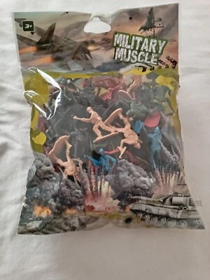 90pc Mini Military MUSCLE MEN Mighty Heroes toy maker Vintage action figure - Image 1 of 4