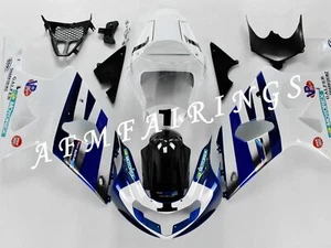 White Blue ABS Injection Mold Bodywork Fairing Kit Panels for GSXR1000 2000-2002 - Picture 1 of 5