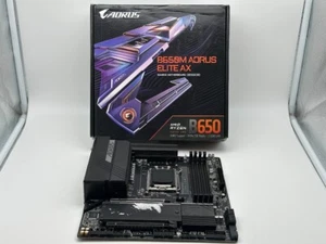 GIGABYTE B650M AORUS ELITE AX AM5 MicroATX AMD Motherboard READ/FOR PARTS - Zdjęcie 1 z 9