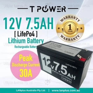 12V 7.5Ah LiFePO4 Lithium Rechargeable Battery Ultra Light SLA AGM 12v 7ah 9ah - Picture 1 of 5