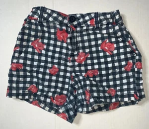 Preowned- Joe Fresh Plaid Floral Shorts Girls (Size 10) - Picture 1 of 5