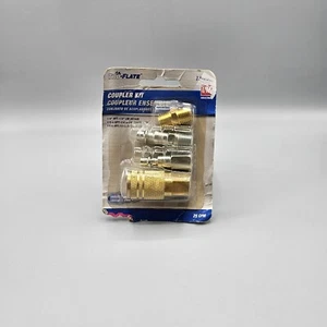 Kit de acoplador de conexión rápida de aire Tru-Flate 13203 1/4 macho x 1/4 hembra - Imagen 1 de 4