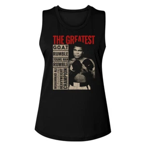 Muhammad Ali The Goat Boxing Champ Rumble Young Man Women's Muscle Tank T Shirt - Picture 1 of 3