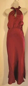 River Island Women's Red Satin Halter Neck Dress Party Occasion Size 12 BNWT - Picture 1 of 9