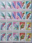 Mongolia-1990- Birds-PARROTS-4 x 7 Stamps in block-MNH** ,MG 127