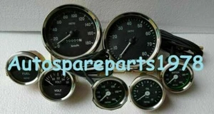 Smiths Kit 52mm Aceite Temperatura Aceite (Barra) Combustible Voltio + Speedo 0-180KMH + 0-80RPM 100MM BC - Imagen 1 de 3