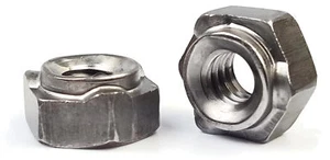 Hex Weld Nuts Steel Long Pilot 3 Projections - UNC Coarse Sizes - QTY 250 - Picture 1 of 4