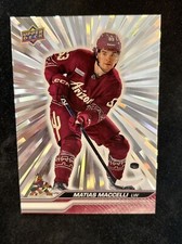 23-24 UD Series 1 Hockey Outburst Silver Parallel 9 Matias Maccelli