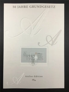 GERMAN POST ART-EDITION 1999/18 BLOCK 48 GRUNDGESETZ - Picture 1 of 6